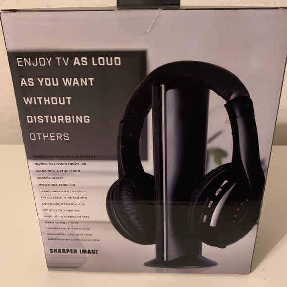 NEW Sharper Image AIRTUNE Wireless TV Headphones - Picture 4 of 4